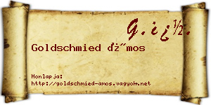 Goldschmied Ámos névjegykártya